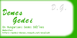 denes gedei business card